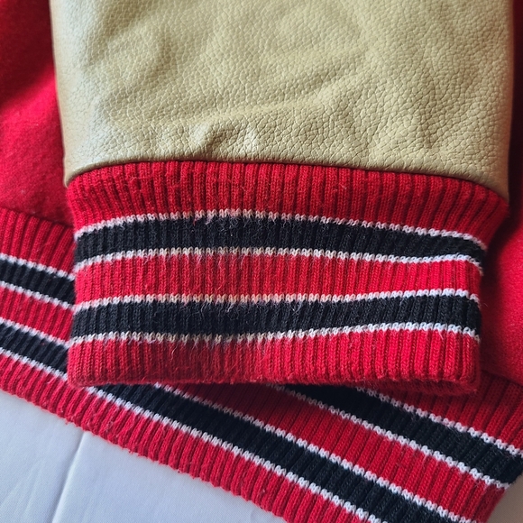 Vtg Wisconsin Badgers Leather Wool Letterman Varsity Bomber Jacket Bucky Coat XL - Picture 12 of 16